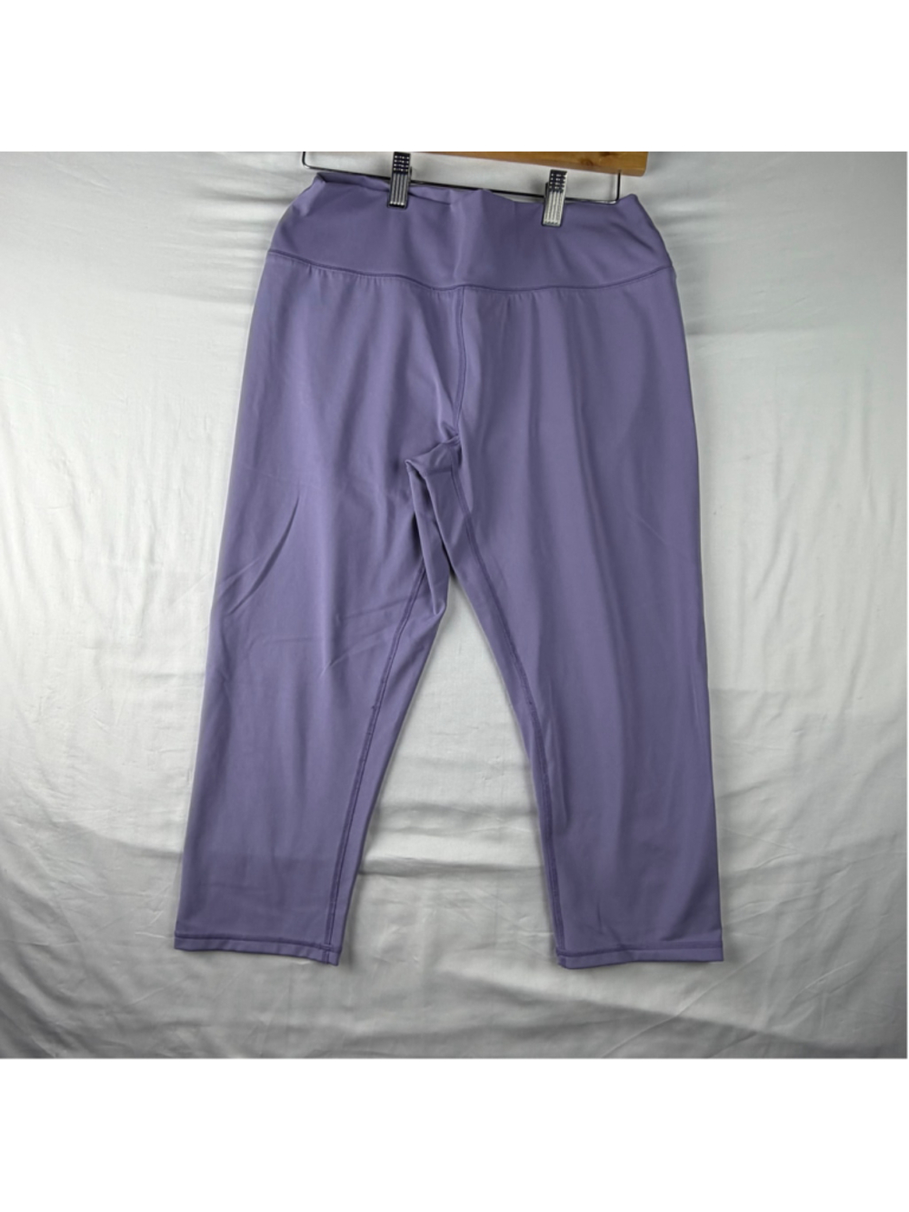 Joe Fresh Active High Waist Capri Leggings Large Purple Lilac Cropped Workout